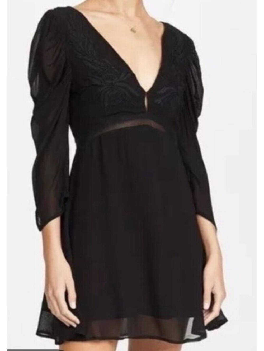 CLEOBELLA black long sleeve mini dress sz XL